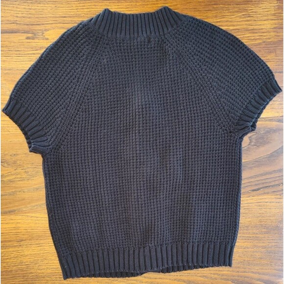 Summer Coastal Vintage Black Knit Sweater Covered Buttons. VGC - Picture 5 of 5